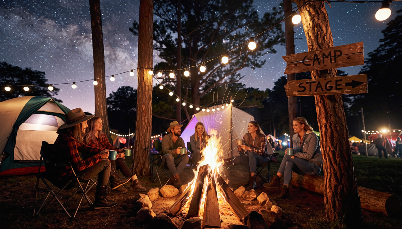 Campingbereich beim Dusty Boots Festival